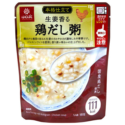 Hakubaku Ginger Flavored Chicken Dashi Porridge 180g x 24 (8 x 3) bags [Shipped in Japan]