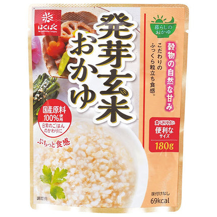 Hakubaku Living Porridge Germinated Brown Rice Porridge 180g x 24 (8 x 3) Bags 