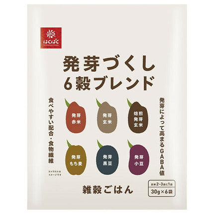 Hakubaku Sprouted 6 Grain Blend 180g (30g x 6 bags) x 6 bags 