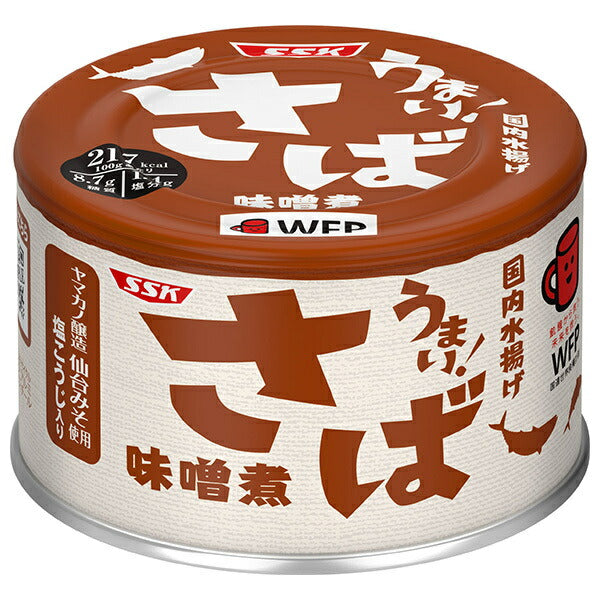 SSK Umai! Mackerel in miso 150g cans x 24 pieces [shipped in Japan]