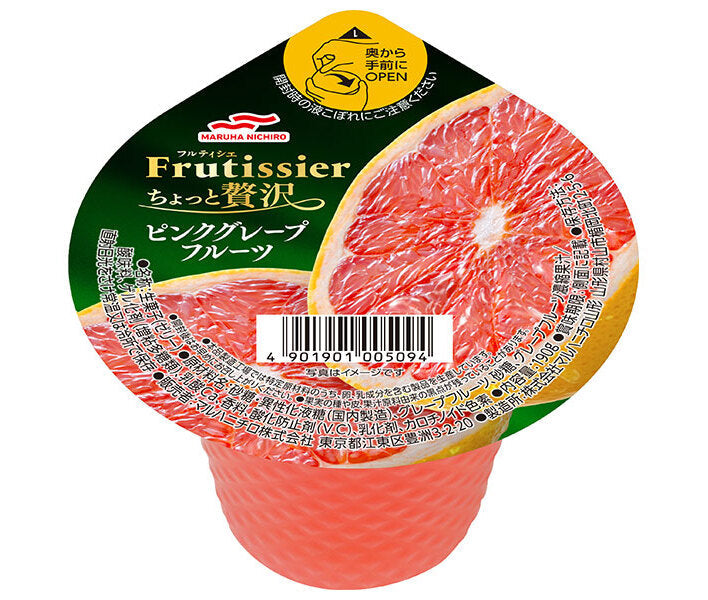 Maruha Nichiro Fruitissier Un petit pamplemousse rose luxueux 190g x 24 (6 x 4) morceaux