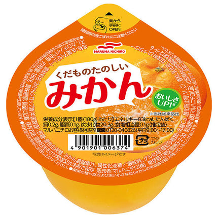 Maruha Nichiro Fruit Fun Mandarin Oranges 180g x 24 (6 x 4) pieces [Shipped in Japan]