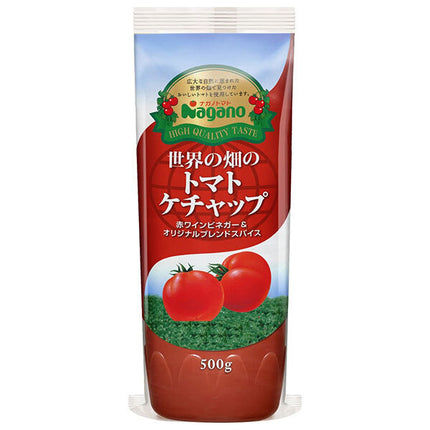 Nagano Tomato Ketchup aux tomates provenant des champs du monde entier 500g x 20 pièces 