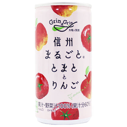 Nagano Kouno Shinshu Marugoto Tomato and Apple 190g can x 30 pieces [Shipped in Japan]
