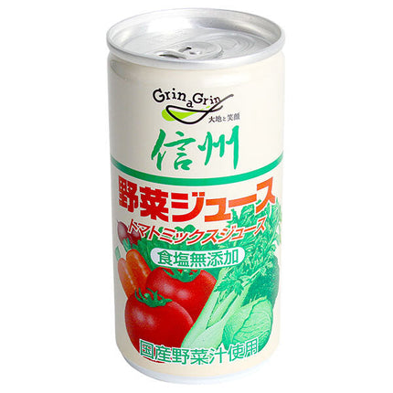 Nagano Kouno Shinshu Vegetable Juice, No Salt Additive, 190g can x 30 pieces [Shipped in Japan]