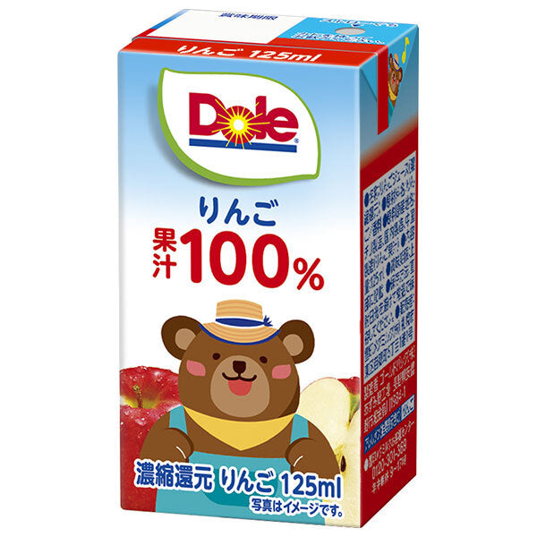 Megmilk Snow Brand Dole 100% apple 125ml paper pack x 18 pieces [shipped in Japan]