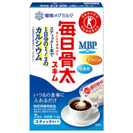 Megmilk Snow Brand Mainichi Boned Skim Stick Type [Food for Specified Health Use Special Insurance] (16g x 7 bottles) x 12 boxes [Shipped in Japan]