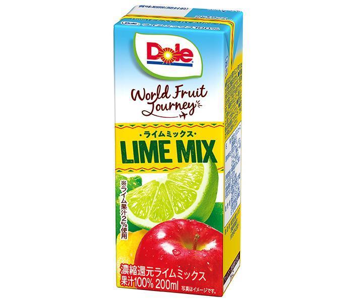 Megmilk Snow Brand Dole World Fruits Journey Lime Mix 100% 200 ml paquet papier x 18 pièces 