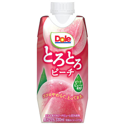 Snow Brand Megmilk Dole Torotoro Peach 330ml paper pack x 12 bottles 