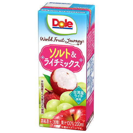 Snow Brand Megmilk Dole World Fruits Journey Salt & Lychee Mix 200ml Paper Pack x 18 