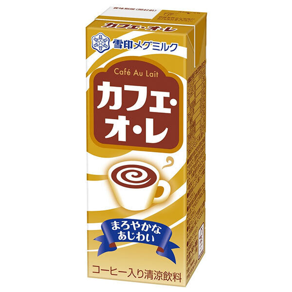 Megmilk Snow Brand Cafe Au Lait 200ml paper pack x 18 bottles [shipped in Japan]