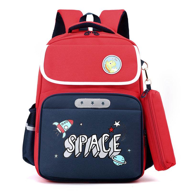 Primary School Large Capacity Spine Supportive Canvas Backpack for school