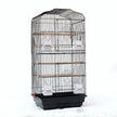 Wire Bird Parrot Cage with Wooden Perches – Black & White | 46×36×93cm
