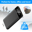 10000mAh Ultra Slim Power Bank Digital Display LED Flashlight 2 USB Ports Airline Approved