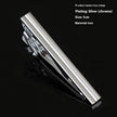 Men's Silver Electroplated Tie Clip – 25 Line Pattern Styles, 5cm Flat Head Business Tie Bar | Canada & USA
