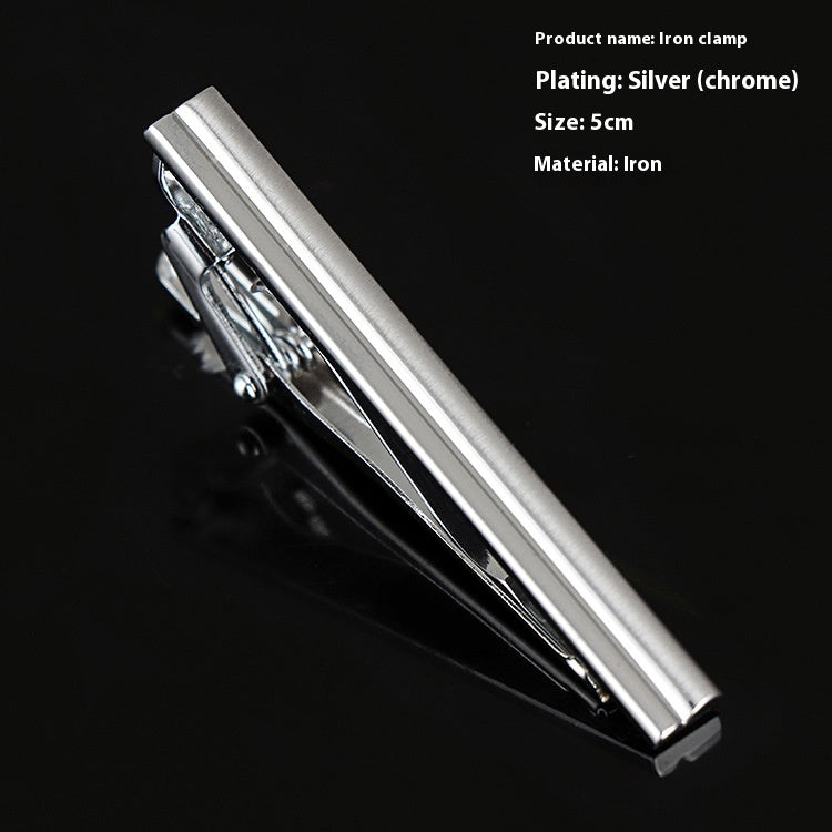 Men's Silver Electroplated Tie Clip – 25 Line Pattern Styles, 5cm Flat Head Business Tie Bar | Canada & USA