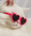 Heart-Shaped Pet Sunglasses – Cute Cat & Dog Costume Accessory