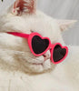 Heart-Shaped Pet Sunglasses – Cute Cat & Dog Costume Accessory