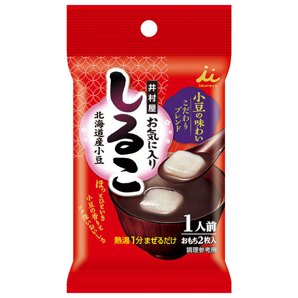Imuraya Favorite Shiruko Instant Sweet Red Bean Soup, 1 Serving, 34g x 72 (6 x 2) Bags [Ships from Japan]
