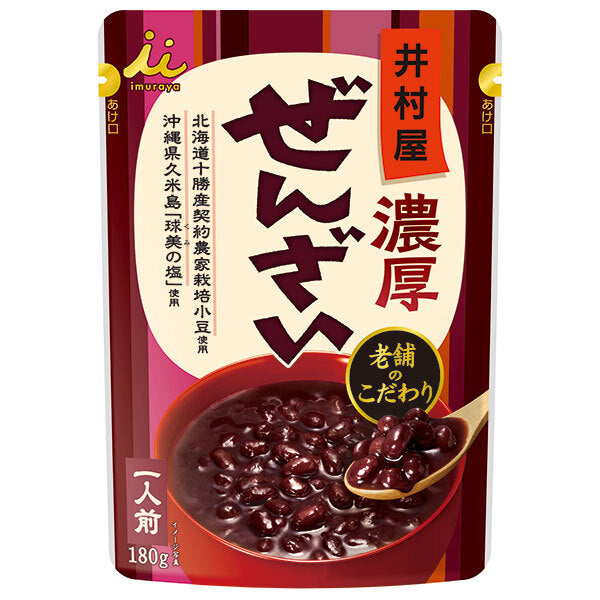 井村屋 濃厚 ぜんざい 180g×30(5×6)袋入【日本出荷】