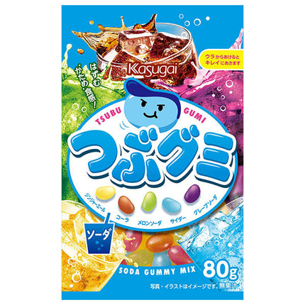 Kasugai Seika Tsubu Gummy Soda 80g x 6 pieces [Shipped in Japan]
