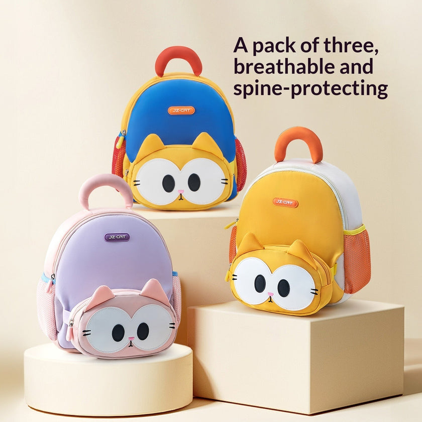Girls' Cute Cartoon Mini Backpack – Kindergarten & Toddler, Optional Fanny Pack, 3 Colours