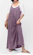 New Suspender Leisure Denim mum loose long Dress
