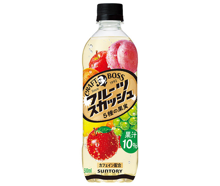 [11/25~ 10% OFF all products!!] Suntory Craft Boss Fruit Squash Gold 500ml PET bottle x 24 bottles