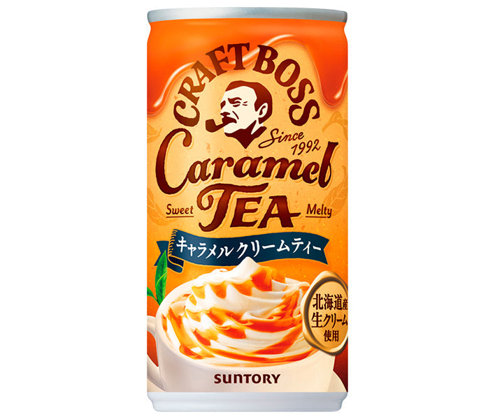 Suntory Craft Boss Caramel Cream Tea Boîte de 185 g x 30 pièces 