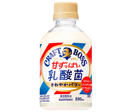 Suntory Craft Boss Sweet and Sour Lactic Acid Bacteria Refreshing Power [For Vending Machines] 280ml PET Bottle x 24 Bottles 