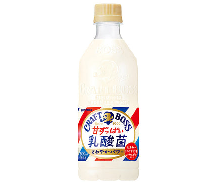 Suntory Craft Boss Bactéries d'acide lactique aigre-doux Pouvoir rafraîchissant Bouteille PET de 500 ml x 24 pièces 