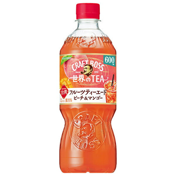 Suntory Craft Boss Fruit Teaade [For hand sale] 600ml plastic bottle x 24 pieces [Shipped in Japan]