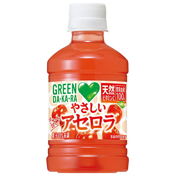 Suntory GREEN DA KA RA (Green Dakara) Easy Acerola 280ml plastic bottle x 24 pieces [Shipped in Japan]