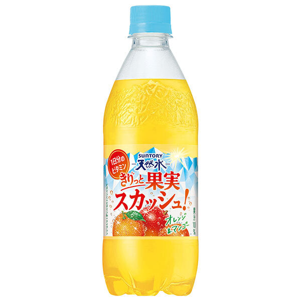 サントリー サントリー天然水 きりっと果実スカッシュ! オレンジ&マンゴー 500mlペットボトル×24本入【日本出荷】