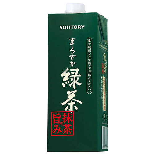 サントリー まろやか緑茶 抹茶の旨み 1L紙パック×6本入【日本出荷】