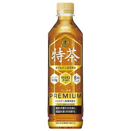 [Expiration date 2026.04 or later] Suntory Tokucha Caffeine Zero [For hand sale] [Food for Specified Health Use Special Insurance] 500ml plastic bottles x 24 pieces [Shipped in Japan]