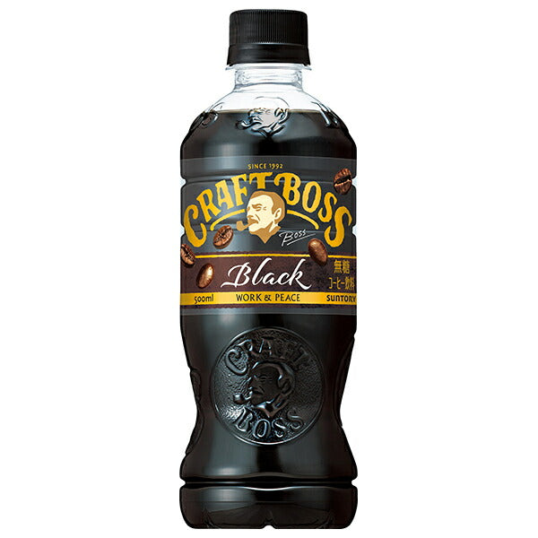 Suntory Craft Boss Black 500ml plastic bottle x 24 pieces [shipped in Japan]