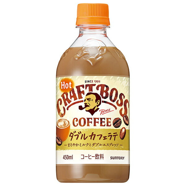 Suntory Craft Boss Latte Hot 450ml PET Bottles x 24 [Ships from Japan]