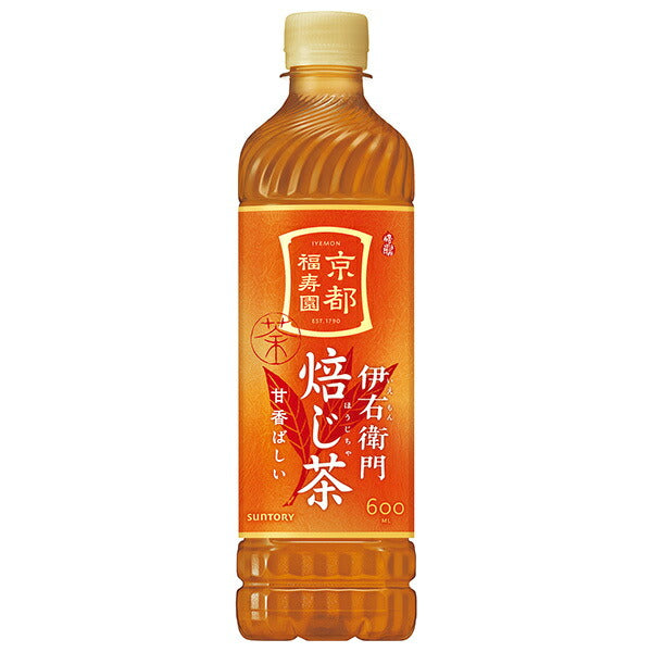 Suntory Iemon Hojicha [For hand sale] 600ml plastic bottle x 24 pieces [Shipped in Japan]
