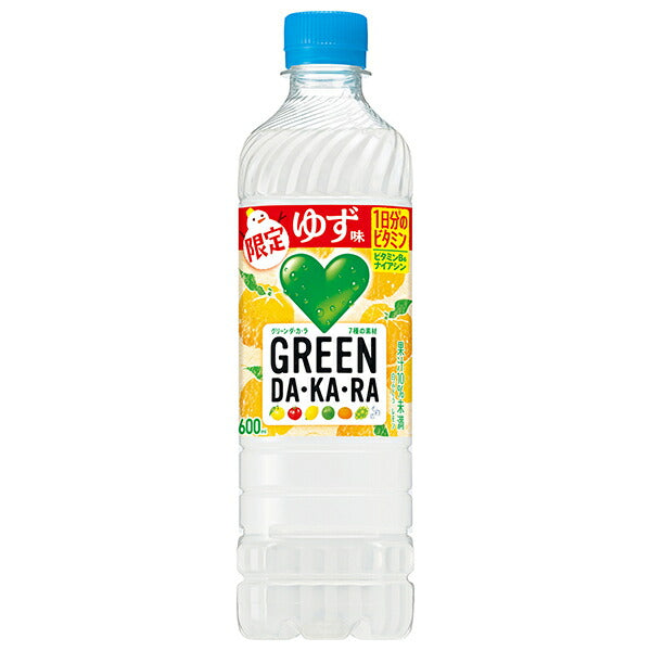 サントリー GREEN DA KA RA(グリーン ダカラ) 冬限定 ビタミン ゆず味 600mlペットボトル×24本入【日本出荷】