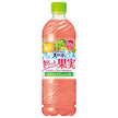 Suntory Natural Mineral Water, Kiritto Fruit, Pink Grapefruit & Muscat, 600ml PET Bottle x 24 Bottles