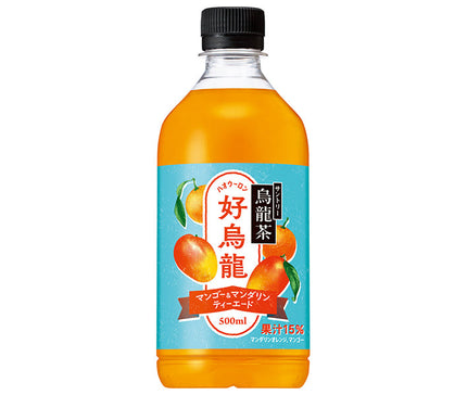 Suntory Oolong Tea Hao Oolong Mango & Mandarin Tea Ade 500ml PET Bottle x 24 Bottles 
