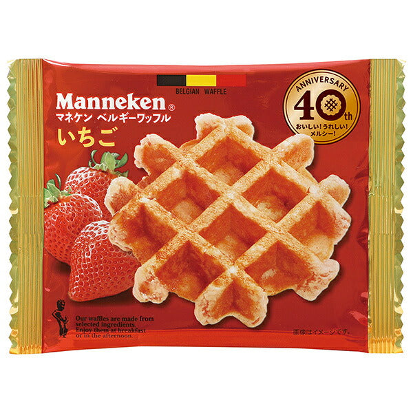 Rosen Manneken Strawberry Waffles, 6-Pack [Ships from Japan]