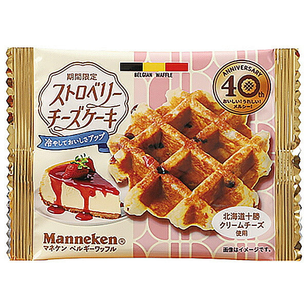ローゼン マネケン ストロベリーチーズケーキ ワッフル 1個×12(6×2)個入【日本出荷】