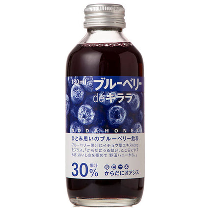 Noda Honey Blueberry de Kirara 180ml bottle x 24 bottles [shipped in Japan]