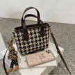 Fashion Houndstooth Shoulder Bags Portable Checkerboard Handbags All-match Messenger Crossbody Bag Women