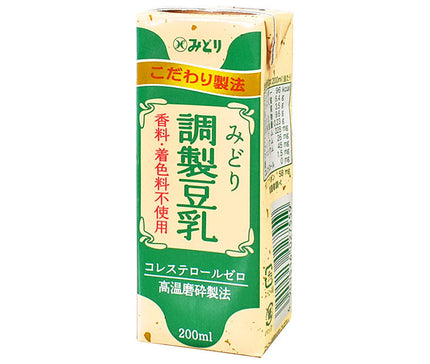 Kyushu Dairy Midori Prepared Soy Milk 200ml Paper Pack x 24 