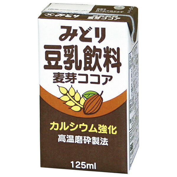 九州乳業 みどり豆乳飲料 麦芽ココア 125ml紙パック×12本入【日本出荷】