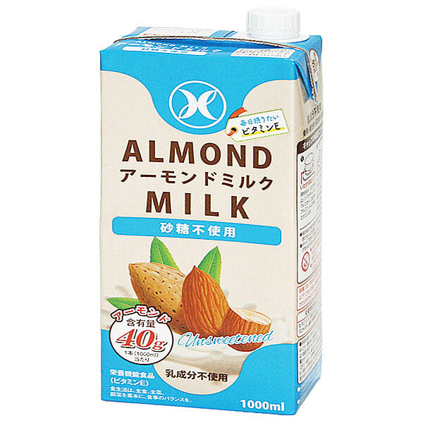 Lait d'amande Kyushu Dairy, sans sucre, 1 000 ml, emballage en papier x 6