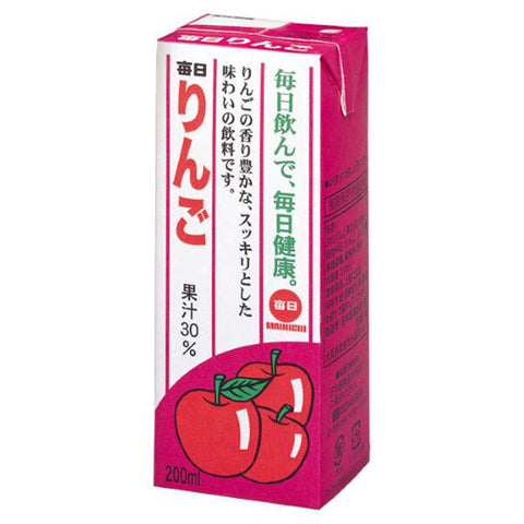 Mainichi Milk, Mainichi Apple, 200ml paper carton x 24 